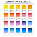 英國 WINSOR&NEWTON 溫莎牛頓 Cotman 塊狀水彩 (14色) 白盒套裝 0390083